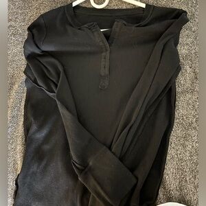 Waffle knit long sleeve